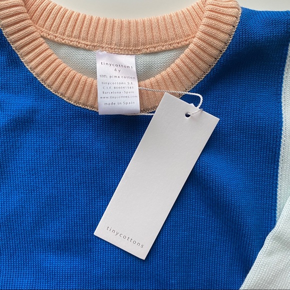 NWT tinycottons | color block sweater - Picture 4 of 7